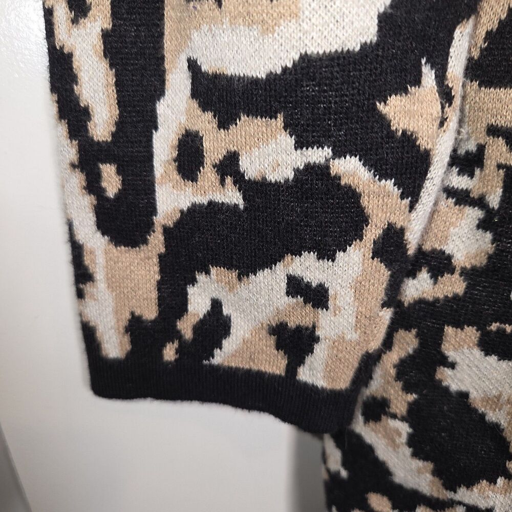 Chico's Leopard Print Cashmere Blend Mock Neck Sweater Tunic 1 (Medium) NWOT - Picture 4 of 7